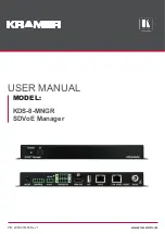 Kramer KDS-8-MNGR User Manual preview