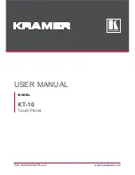 Kramer KT-10 User Manual preview