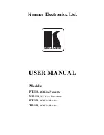 Kramer PT-110 User Manual preview