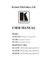 Preview for 1 page of Kramer RC-108 User Manual