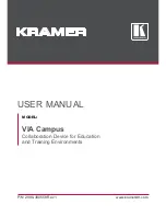 Kramer VIA Campus User Manual preview
