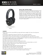 Preview for 21 page of KRK KNS KNS6400 User Manual