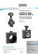 KROHNE ALTOFLUX 3080 K Installation Instructions Manual preview