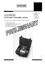 KROHNE ALTOSONIC UFM 610 P Installation And Operating Instructions Manual preview