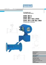 Preview for 1 page of KROHNE GFM 700 F Installation And Operating Instructions Manual