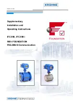 Preview for 1 page of KROHNE IFC 090 Supplementary Installation & Operation Instructions