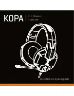 Preview for 1 page of KROM Kopa Pro Stereo Installation Quick Manual