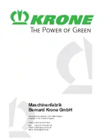 Preview for 244 page of Krone EasyCut B 1000 CR Operating Instructions Manual