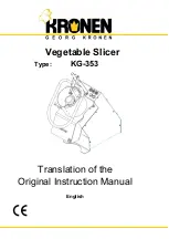 Preview for 1 page of Kronen KG-353 Translation Of The Original Instruction Manual