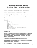 Preview for 2 page of kronings Ultra Mounting And User Manual