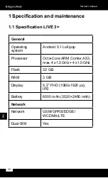 Preview for 58 page of Kruger&Matz LIVE 3+ KM0434 Owner'S Manual