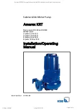 Preview for 3 page of KSB 88980/20 Operating And Maintenance Instructions Manual