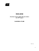 KTI Networks KGS-1602 Installation Manual preview