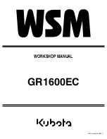 Kubota GR1600EC Workshop Manual preview