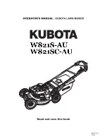 Kubota W821S-AU Operator'S Manual preview