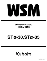 Kubota WSM STa-30 Workshop Manual preview