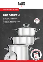 Preview for 1 page of Kuhn Rikon DUROTHERM 30452 Instruction Manual