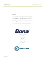 Preview for 2 page of Kunzle & Tasin Bona Belt lite Operating Manual