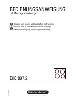 Kuppersbusch EKE 807.2 Instructions For Use And Installation Instructions preview