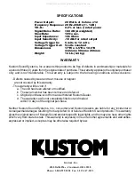 Preview for 24 page of Kustom KHS-6640 Owner'S Manual