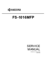 Kyocera FS-1016MFP Service Manual preview