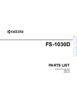 Preview for 8 page of Kyocera FS-1030D Service Manual