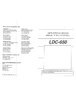 Kyocera LDC-650 Instruction Handbook Manual preview