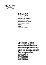 Preview for 1 page of Kyocera Mita PF-400 Operation Manual