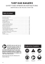 Preview for 62 page of Kyocera TJEP ST-15/50 GAS Safety And Operation Instructions