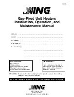 L.J. Wing GA-320 Installation, Operation And Maintenance Manual preview