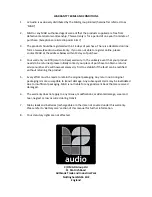 Preview for 7 page of L2 Audio PA IM/IMP Owners Manual And Instruction Manual