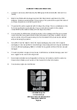 Preview for 7 page of L2 Audio XO223V Owners Manual And Instruction Manual