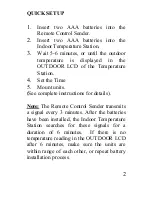 Preview for 5 page of La Crosse Technology Wireless Temperature Station WS-7013TWC Instruction Manual