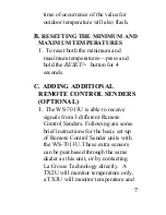 Preview for 10 page of La Crosse Technology Wireless Temperature Station WS-7013TWC Instruction Manual