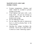 Preview for 17 page of La Crosse Technology Wireless Temperature Station WS-7013TWC Instruction Manual