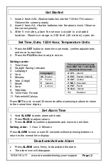 Preview for 2 page of La Crosse WS-8115U-IT Instruction Manual