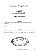 Preview for 23 page of Lacanche SULLY CHALONNAIS LG 1432 GE Installer Manual