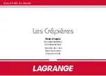 Preview for 1 page of Lagrange DUO de crepes Instruction Book