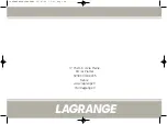 Preview for 88 page of Lagrange FROMAGERE Instruction Book