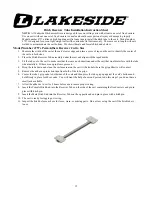 Preview for 13 page of Lakeside Ergo-One Plus 8162 Owner'S/Operator'S Manual