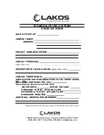 Preview for 17 page of Lakos STS Series Installation And Operator'S Manual