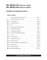 Preview for 3 page of Lanair MX SERIES 250 Installation And Operating Instructions Manual