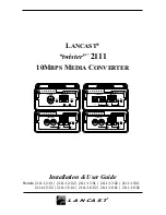 Preview for 1 page of LANCAST 2111-15-012111-15-02 / 2111-16-01 / 2111-16-02 / 2111-18-01 / 2111-18-02 Installation & User Manual