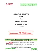 lancer 800 series Installation And Service Manual preview