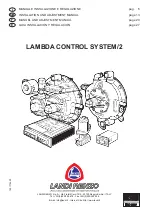 Landi Renzo LAMBDA CONTROL SYSTEM/2 Installation And Adjustment Manual preview