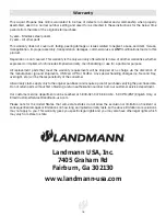 Preview for 16 page of Landmann 800 Assembly, Care And Use Instructions