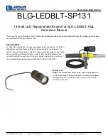 Preview for 1 page of Larson Electronics BLG-LEDBLT-SP131 Instruction Manual