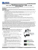 Larson Electronics EPL-20W-HID-X12V-25-HR Instruction Manual preview