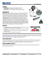 Preview for 2 page of Larson Electronics LED18W-PAR36 Instruction Manual