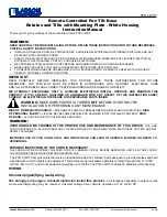 Preview for 1 page of Larson Electronics PTB-1-WHT Instruction Manual